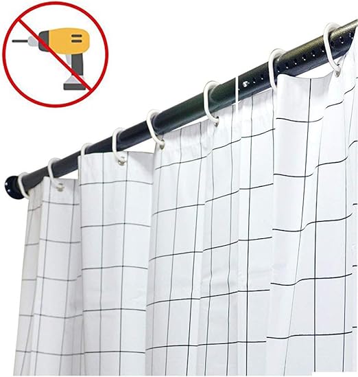 Whitney No Drill Needed 32mm Shower Curtain Tension Rod Extra Long