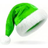 Huachuang Santa Hat for Adults and Kids and Baby: Christmas Hat Extra Thick Classic for New Year Festive Party Supplies
