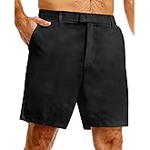 DOWMQ Mens Golf Shorts 7" Stretch Casual Dress Shorts Lightweight Hiking Shorts Quick Dry Athletic Shorts with 5 Pockets