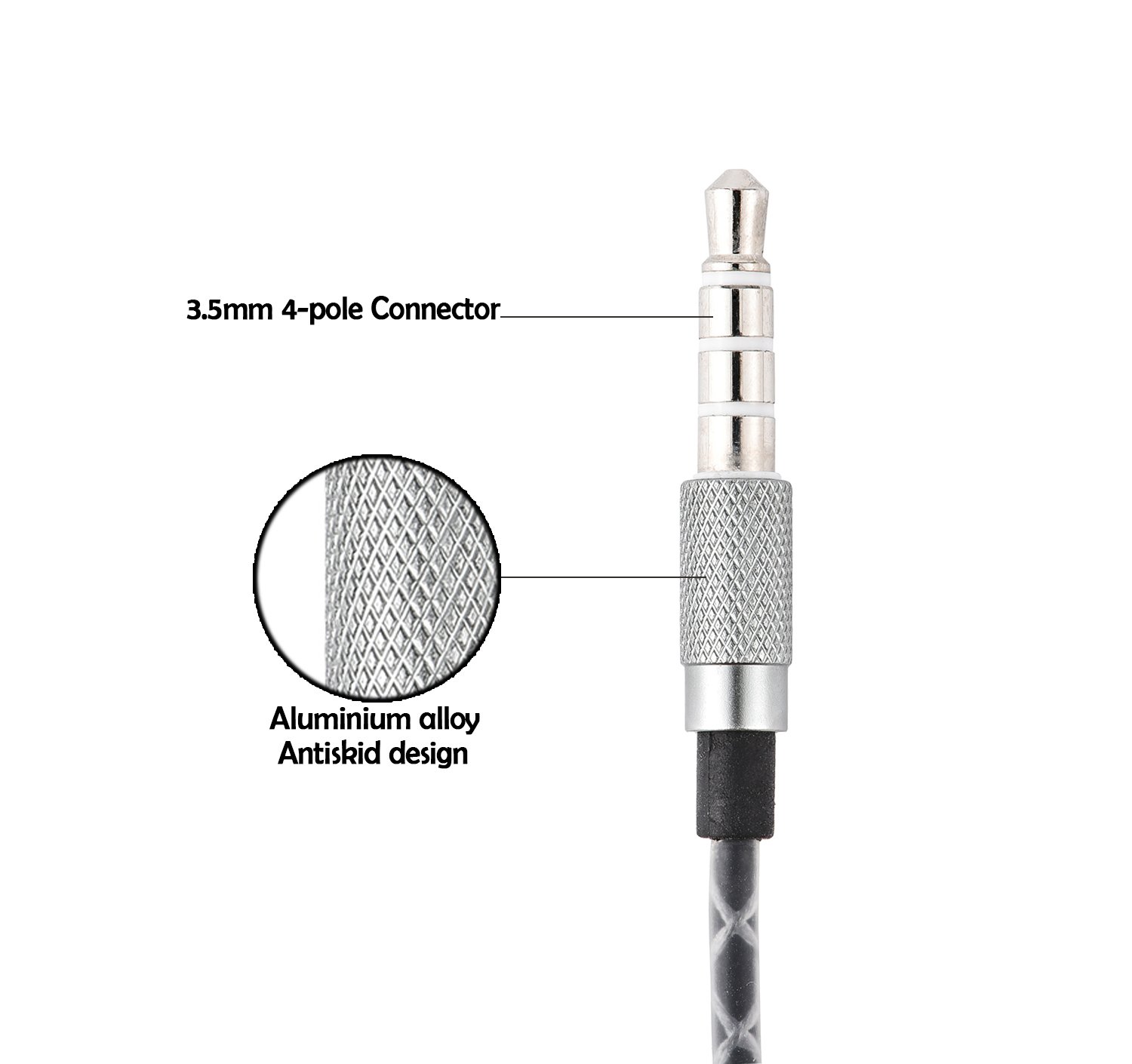 VirKech Premium Wood Headphones Noise-isolating In-ear HiFi Stereo Music Earbuds Headsets with HD Microphone