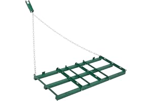 Garvee Tow Behind Drag Harrow, 4FT Heavy Duty Driveway Grader with Adjustable Bars and 72 Inch Chain, Landscape Rake for ATV,