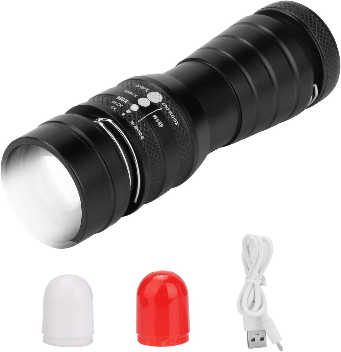 USB Rechargeable Super Bright LED Torch, Neolight Adjustable Focus Tactical Flashlight Zoomable Waterproof Camping Torches for Indoor and Outdoor Use