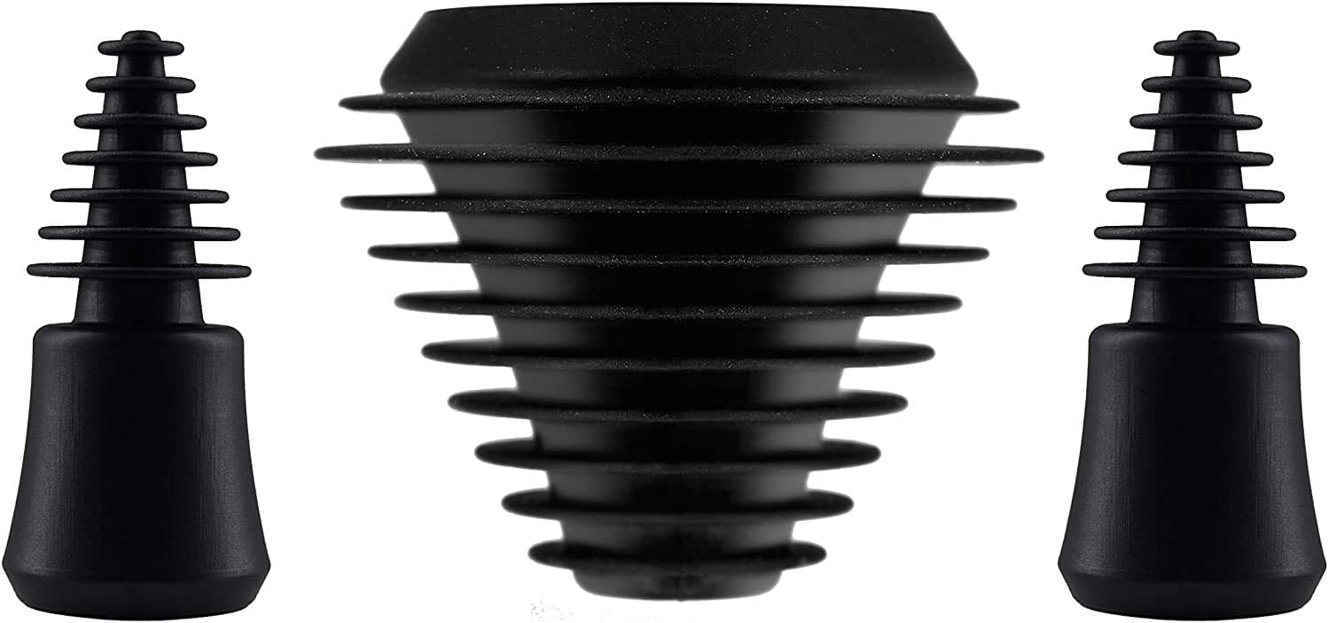 Honey Straw Silicone stoppers Tech Universal Cleaning Plugs+Caps for Cleaning, Storage, and Odor Proofing Glass Water Pip-ES/Rigs and More -(Black)…: Health & Personal Care