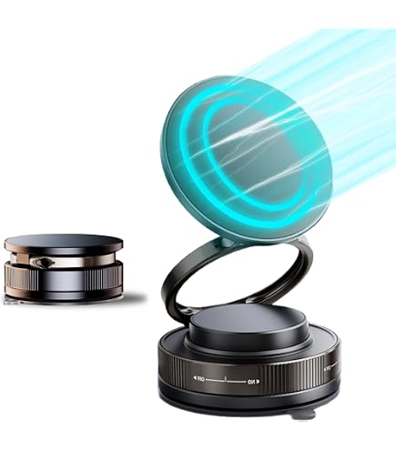 Support Téléphone Voiture Magnétique Pliable - Ventouse, Rotation 360°, Pour Smartphones 4,7 Pouces Et + - 4