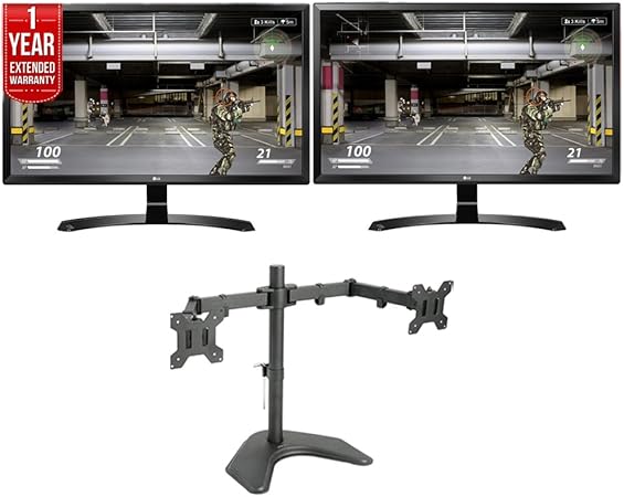 Amazon Lg 27ud58 B 27インチ4 K Ultra Hd 3840 X 2160 Ips Freesync Ledデュアルモニタ Vivoデュアルモニタデスクマウントfor 2画面 1年延長保証 ジェルインクボールペン 文房具 オフィス用品