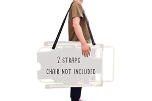 WINGKIND (2 Pack) Adjustable Beach Chair Carry Strap, Folding Chair Shoulder Strap for Beaches, Camping, Backpacking, Picnics and Other Items