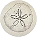 Thirstystone Sand Dollar 4 Pack Round Absorbent Stone Coasters Manufactured in The USA Decorative, Absorbent, Easily Wipes Clean