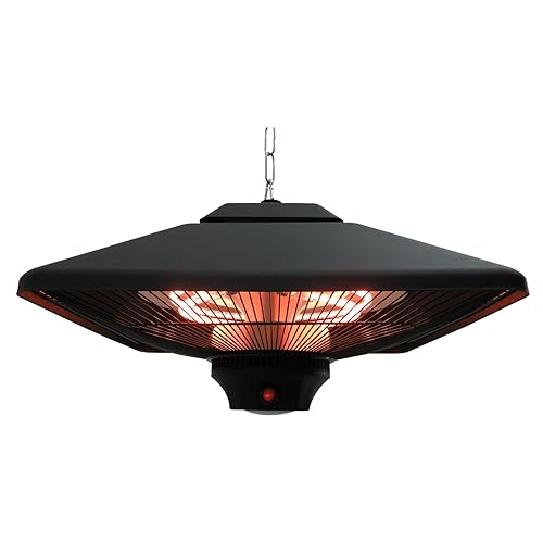 Firefly 1.5kW Ceiling Hanging Silver Halogen Bulb Electric Infrared Patio Heater Amazon.co.uk