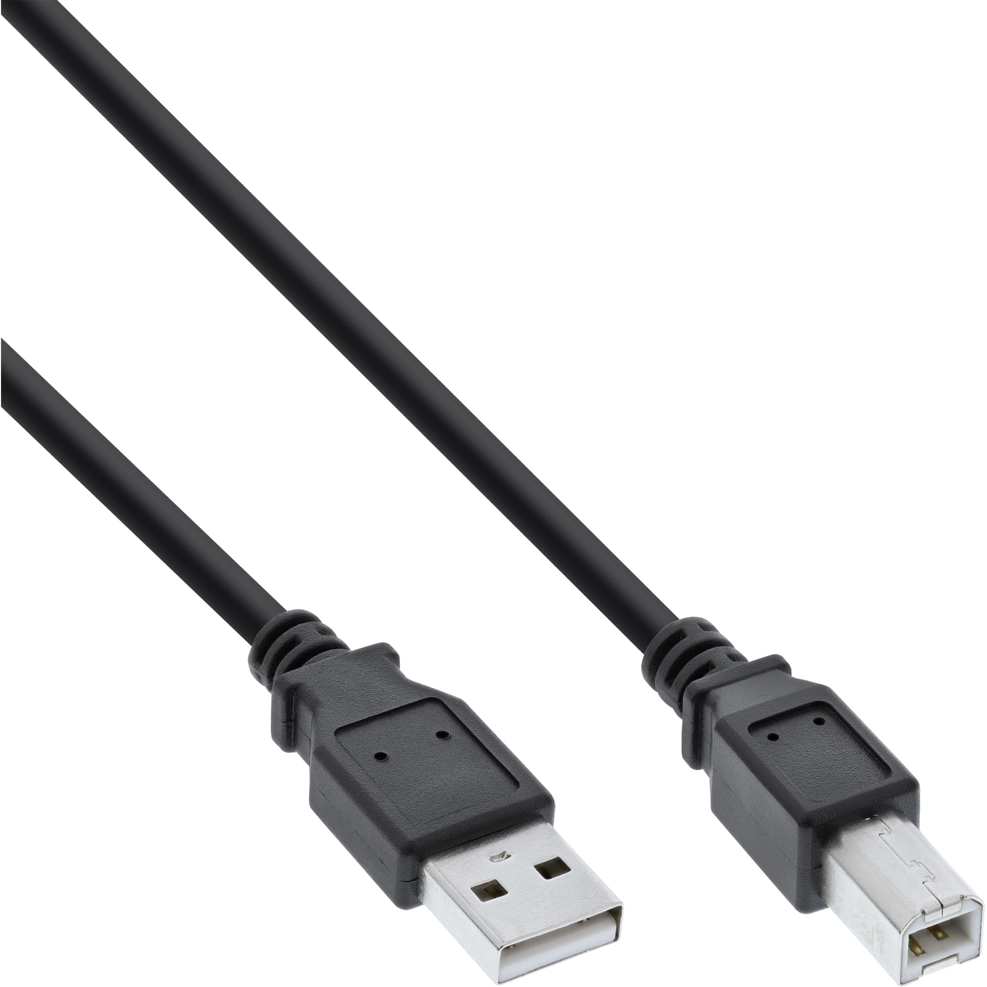 InLine 34550X USB Cable 0.5 m USB A USB B Black – USB Cables (0.5 m, USB A, USB B, Male Connector/Male Connector, 480 Mbps, Black)
