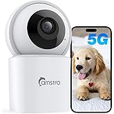 CAMSTRO 3K Indoor Security Camera Baby & Pet Monitor, 360°Pan & Tilt WiFi Camera,No Monthly Fee, 2.4/5GHz Dual WiFi, AI Motio