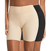 AugYew Women Slip Shorts for Under Dresses - Spandex Anti Chafing Seamless Boyshort, High Waisted Safety Underwear Pantie