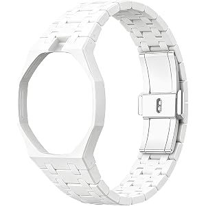 Ceramic Strap Compatible with Swa tch Ro yal Pop | Watch Case Strap for Swa tch x AP Ro yal Pop for Men Women Watches Replace