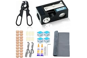 OMTRS 38PCS Pool Cue Tips Replacement Kit, 13mm Pool Stick Tips Replacement Kit Billiards Cue Tips Shaper Tools, Pool Cue Replacement Tips Repair Kit Billiard Pool Accessories