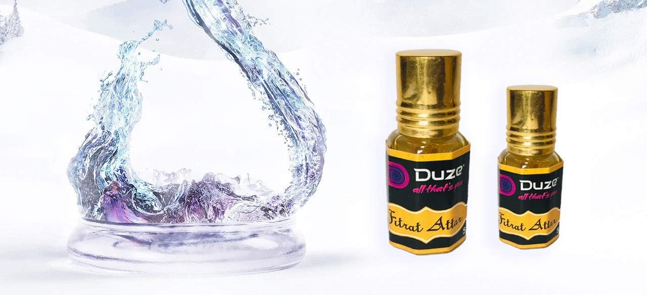 DUZE Natural Fitrat Attar Sandal Base Alcohol Free, Unique And Long Lasting 7 In 1 For Men And Women Made in Kannuj With Roller 6Ml
