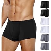 Arjen Kroos Men's Boxer Briefs, Sexy Silky Breathable Ice Silk Mens Trunks Underwear, Underwear for Men 6 Pack