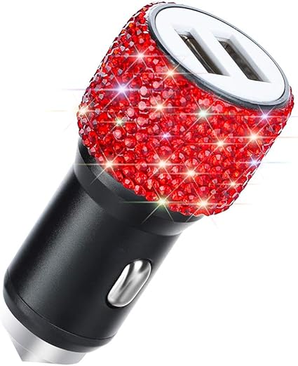 Amazon Co Jp Otostar カーチャージ Usb キラキラ輝き 車載充電器 超ミニ 超かわいい 2ポート 12v 24v車 急速充電 Iphone Ipad Android Iqos 等対応 家電 カメラ