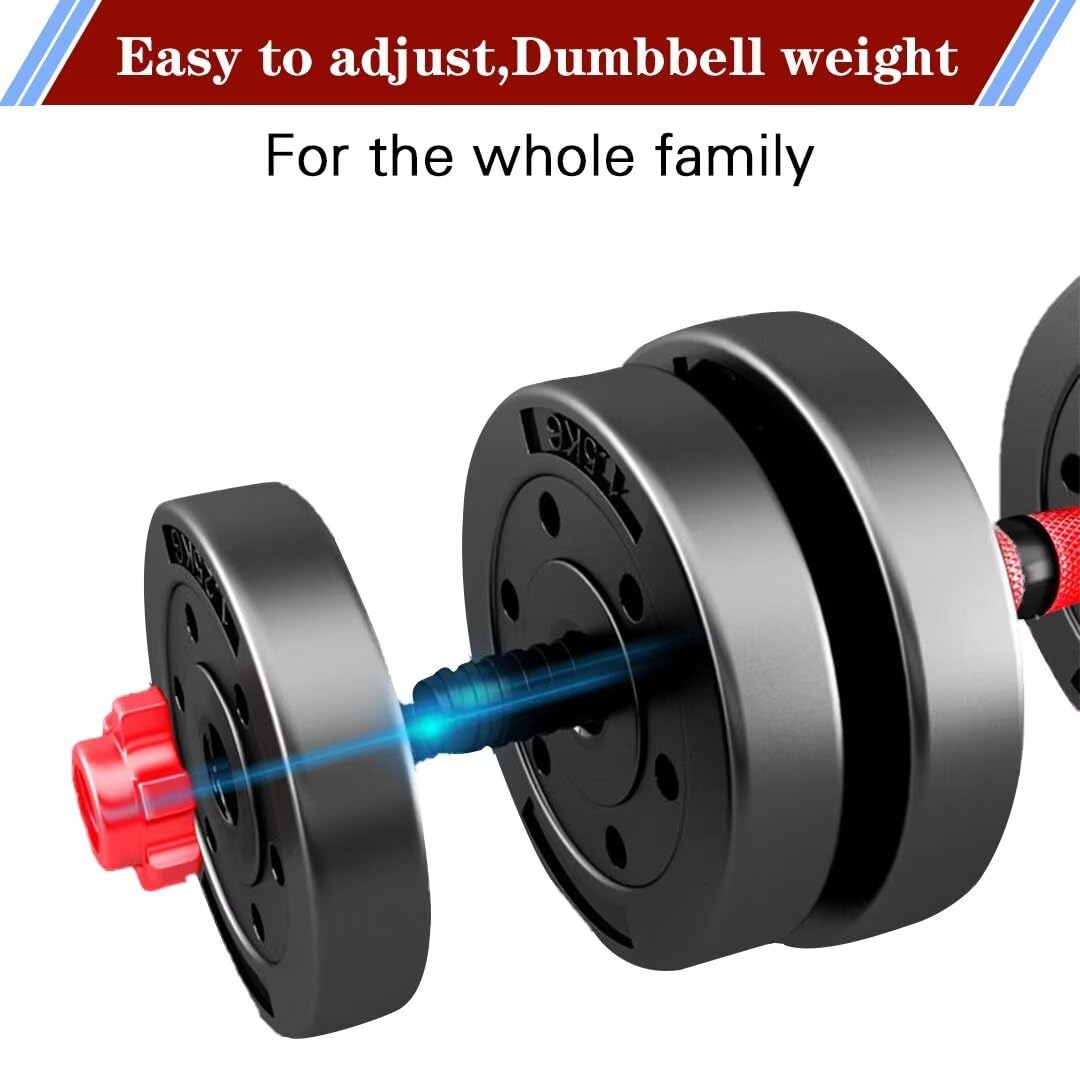 Adjustable-Dumbbells-Sets,Free Weights-Dumbbells Set of 2 Convertible To Barbell A Pair of Lightweight for Home Gym,Women and Men Equipment