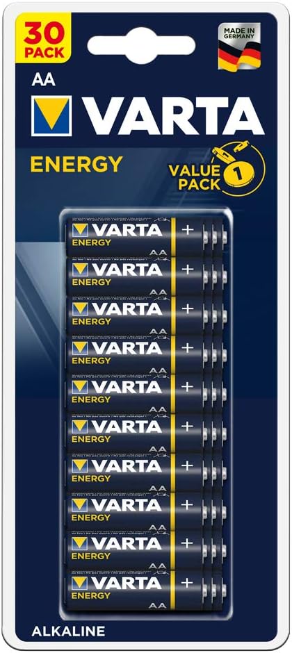 Varta Energy Batteries (AA Mignon Alkaline Battery Pack of 30), blue, 30 Units - Image 3