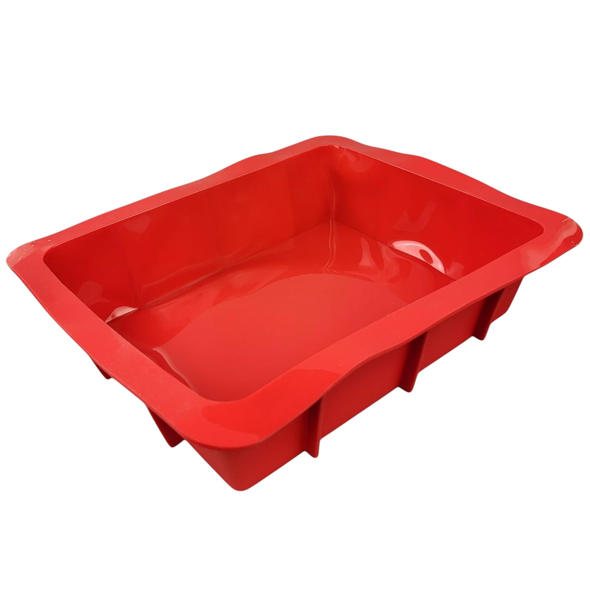 Baking Dish, XXL, Silicone Baking Mould, Lasagne Mould, loaf Mould, Baking Mould, Bread Baking Mould, Royal Cake Mould, red