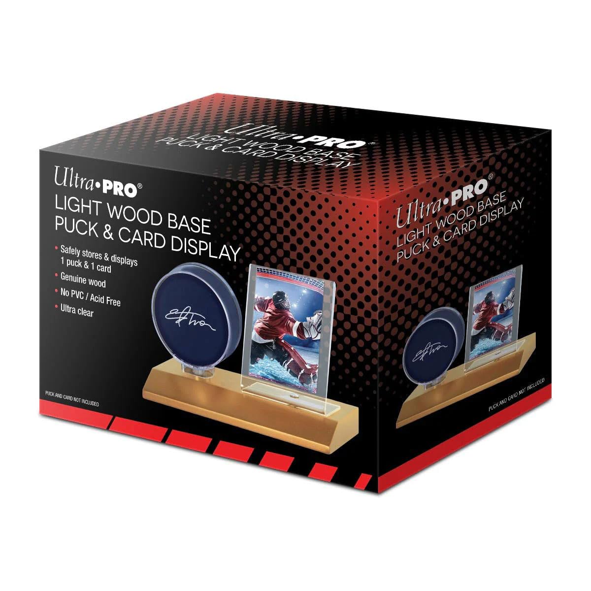 Ultra Pro Puck & Card holder made of light wood