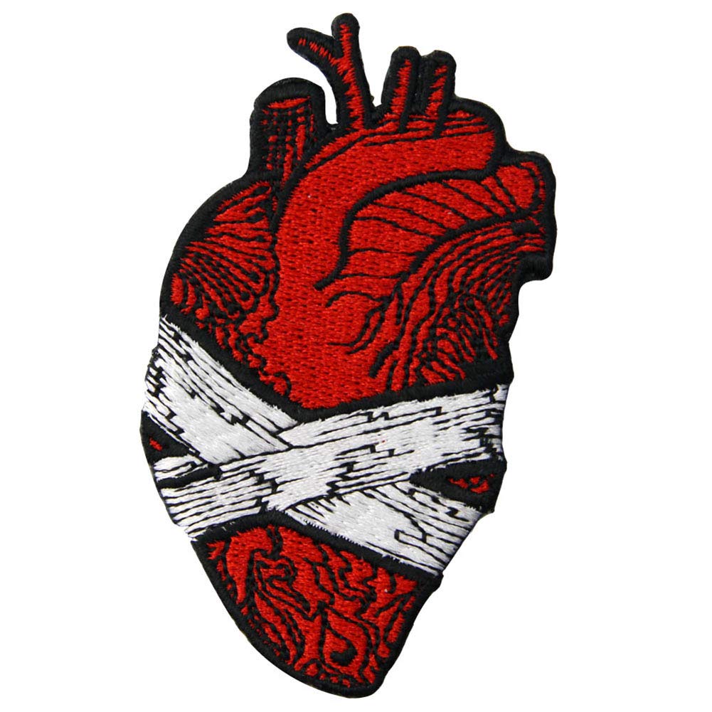 Save My Heart Patch Embroidered Badge Iron On Sew On Emblem