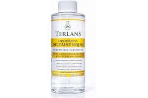 TERLANS Professional Odorless Oil Paint Thinner 250ml (8.4 Fl.Oz.) – Controlled and Smooth Dilution, Completely Odorless Turp