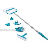 INTEX Deluxe Above Ground Pool Maintenance Kit with Vacuum | 28003E - For Above Ground Pools 18ft diameter and above - 100&rdquo; Telescoping Pole, Skimmer, and Brush Head
