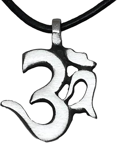 Amazon Com Trilogy Jewelry Pewter Om Ohm Buddhism Yoga Namaste Buddhist Pendant On Leather Necklace Jewelry