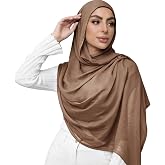 Piewag Viscose Hijab Scarf for Women Muslim Cotton Jersey Hijab Fashion Long Scarf Shawls