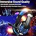 BlueFire Stereo Gaming Headset for PS4, PC, Xbox One Controller, Noise Cancelling Over Ear Headphones with Mic, LED Light, Bass Surround, Soft Memory Earmuffs for Laptop Nintendo Switch Games (Blue)thumb 2