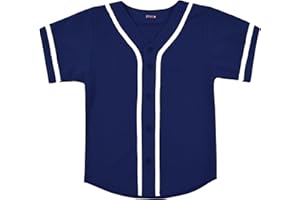 EALER BJK80 Series Kids Baseball Jersey Softball Jersey Button Down Shirts