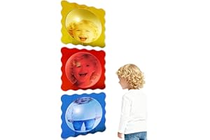 Sensory Mirror, 3PCS Acrylic Sensory Wall Mirror, Interactive Convex Bubble Mirrors S-ensory Room Equipment for Kids, Tactile