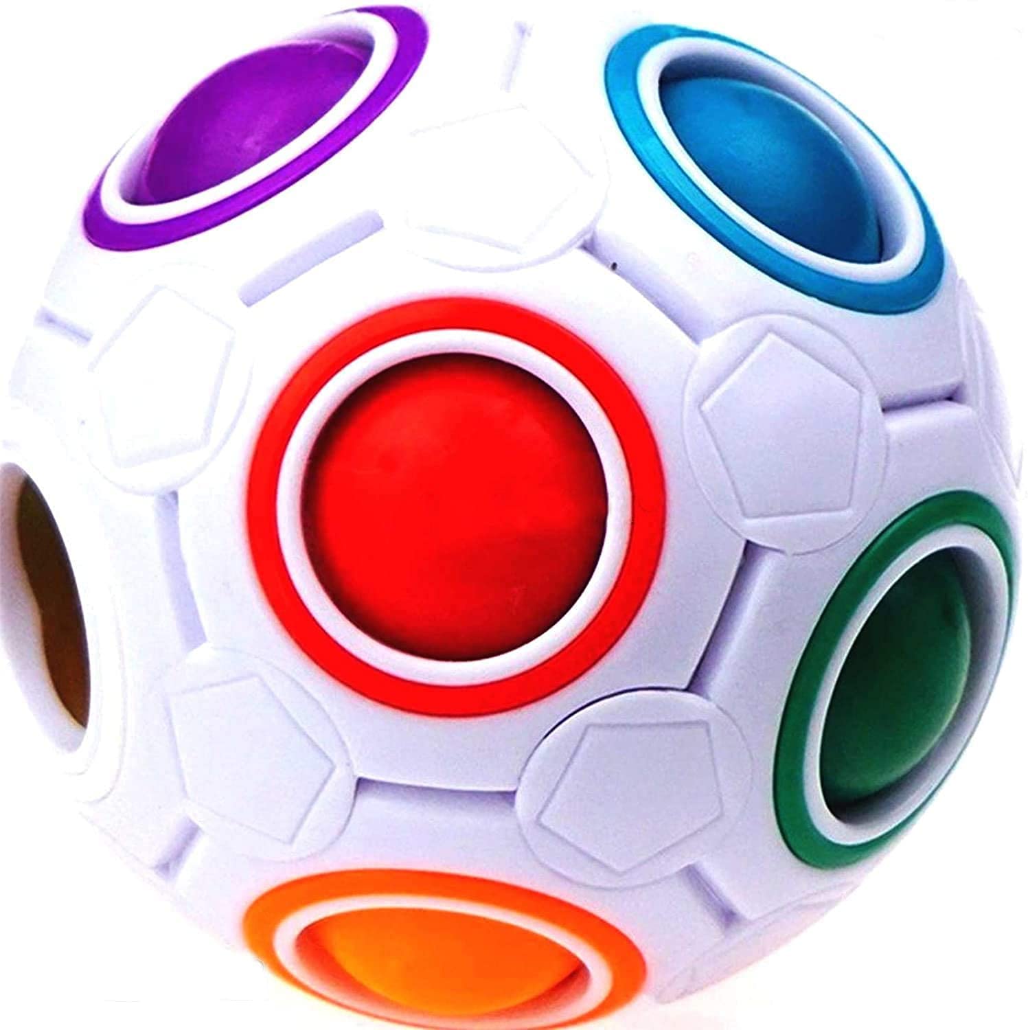 10Pcs 3D Magic Rainbow Ball Puzzle Fidget Cube Educational Toys Gifts Stocking Filler For Kids Adult Holiday Home Indoor Games
