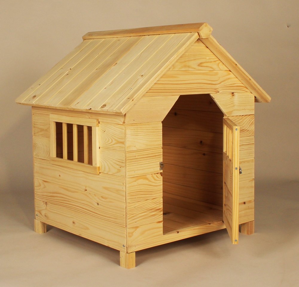 Wooden Small Dog Kennel Outdoor Shelter Doghouse Den Solid Pet Home