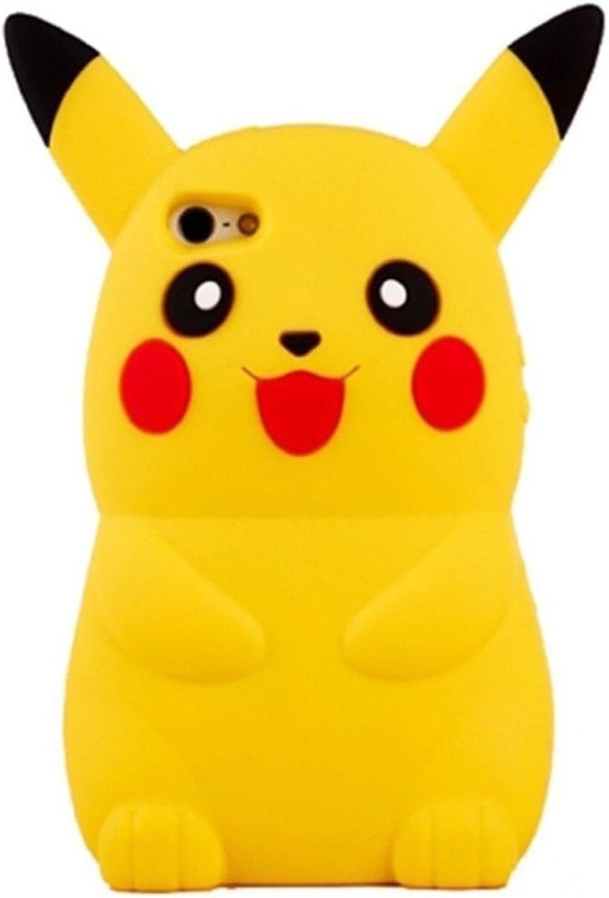 Easierforyou Pikachu Front face Apple iPhone 7 Plus /7S Plus Case, 3D Cute Cartoon toon Ultra Soft Silicone Gel Back Cover Case for 5.5 inches iPhone 7 Plus Case Amp Prime Cute Bow