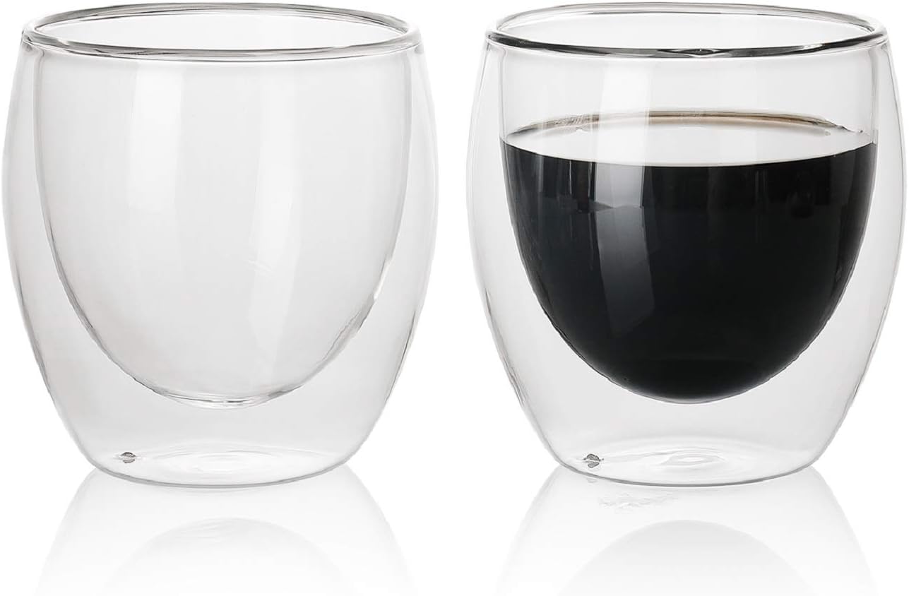 Sweese 424.101 Glass Cappuccino Cups 8 oz Double Wall