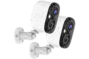 TZIARP Security Cameras Wireless Outdoor,2K Indoor WiFi Wireless Cameras,Outside Battery Powered Camera for Home Security,AI Motion Detection,Color Night Vision,Spotlight,Siren Alarm,SD/Cloud Storage,2 Pack