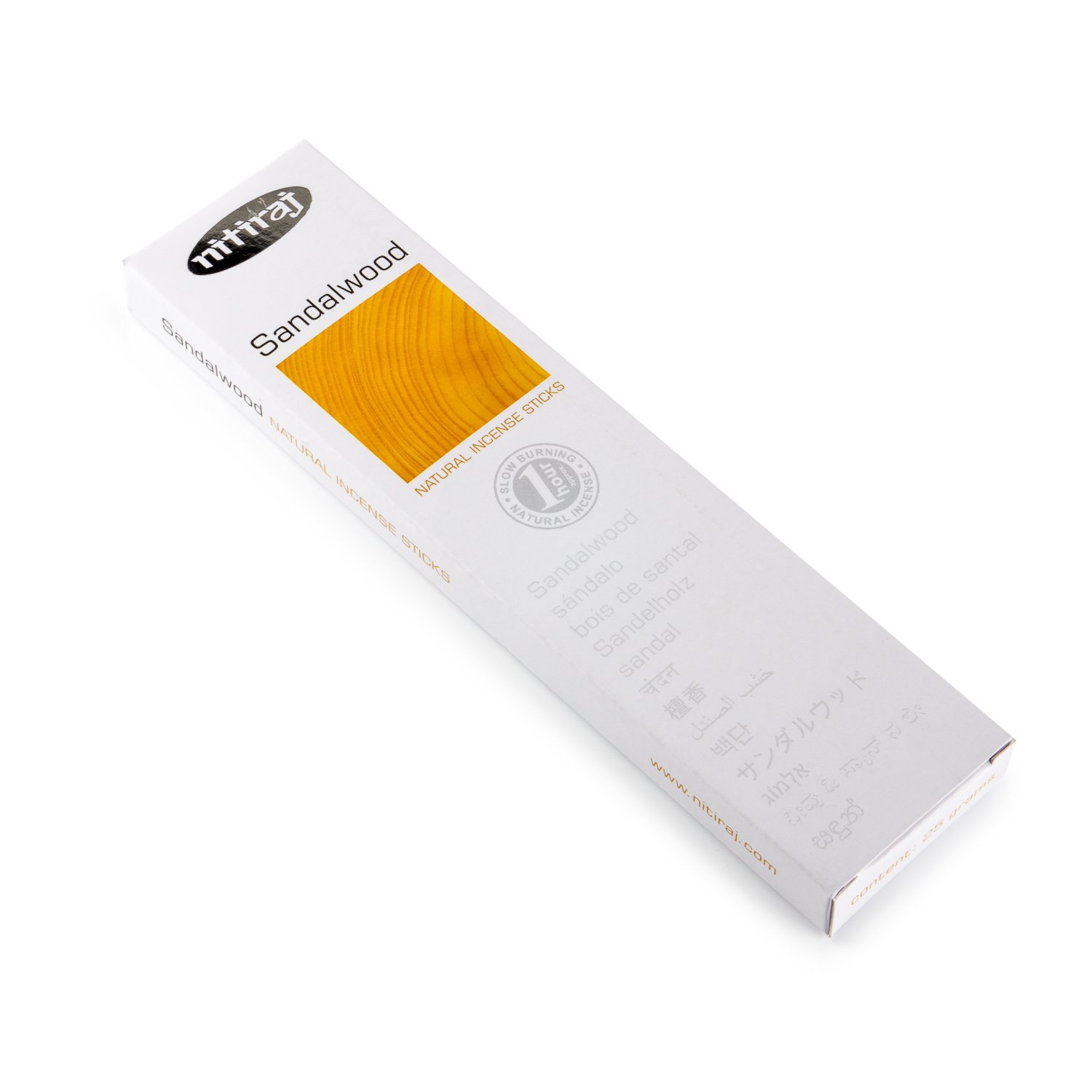 Nitiraj Platinum Sandalwood Masala Incense Sticks - 25g - Serenity - Relaxation - Soothing - Meditation - Mindfulness - Yoga - Feng Shui