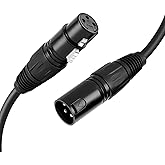 CableCreation XLR Microphone Cable Long, [2-Pack] 15FT XL R Male to Female 3PIN Balanced Mic Cords for Recording Applications,Mixers,Speaker Systems,X L R Audio Equipment.Black