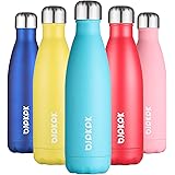 BJPKPK Stainless Steel Water Bottles -17Oz/500ml -Insulated Water bottles Keep cold for 24 Hours and hot for 12 Hours, Metal 