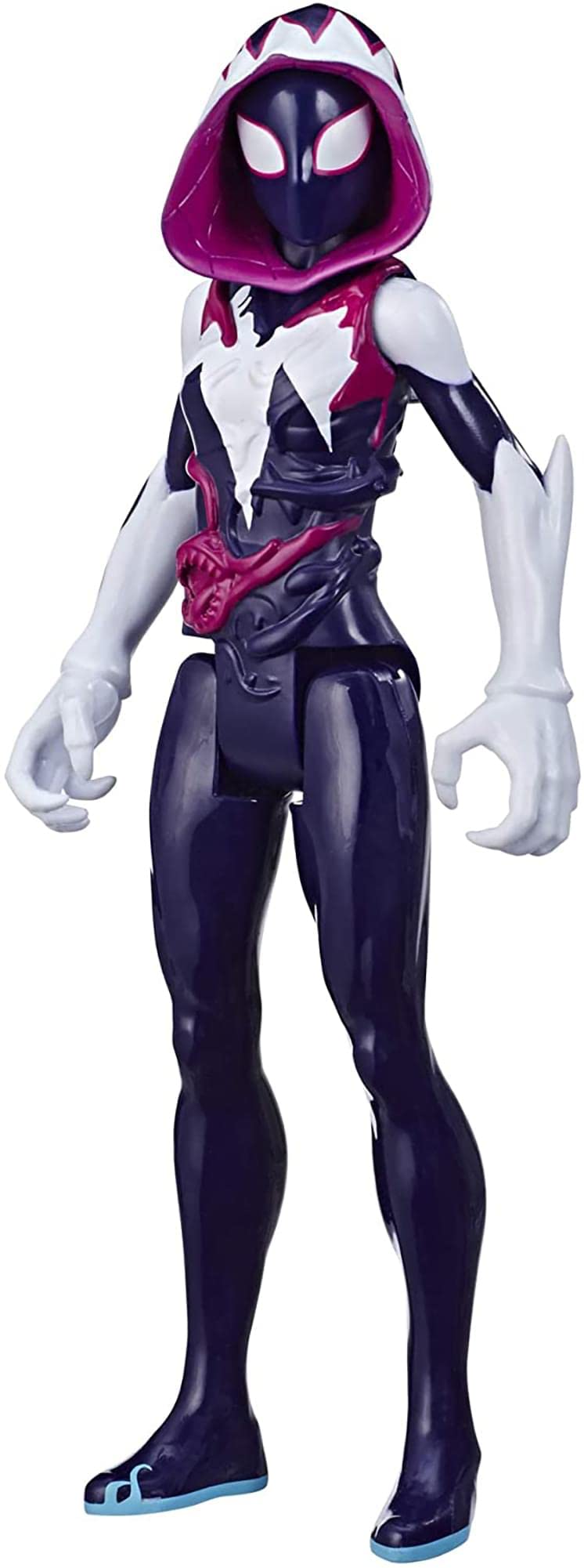 Spider-Man Maximum Venom Titan Hero Ghost-Spider Action Figure Toy, Inspired By The Marvel Universe, Blast Gear-Compatible Back Port, Ages 4 And Up