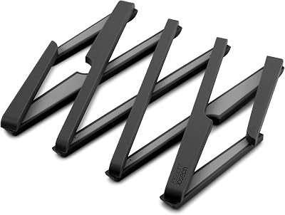 Joseph Joseph Stretch Folding Silicone Trivet Black Expanding Non Slip Stand