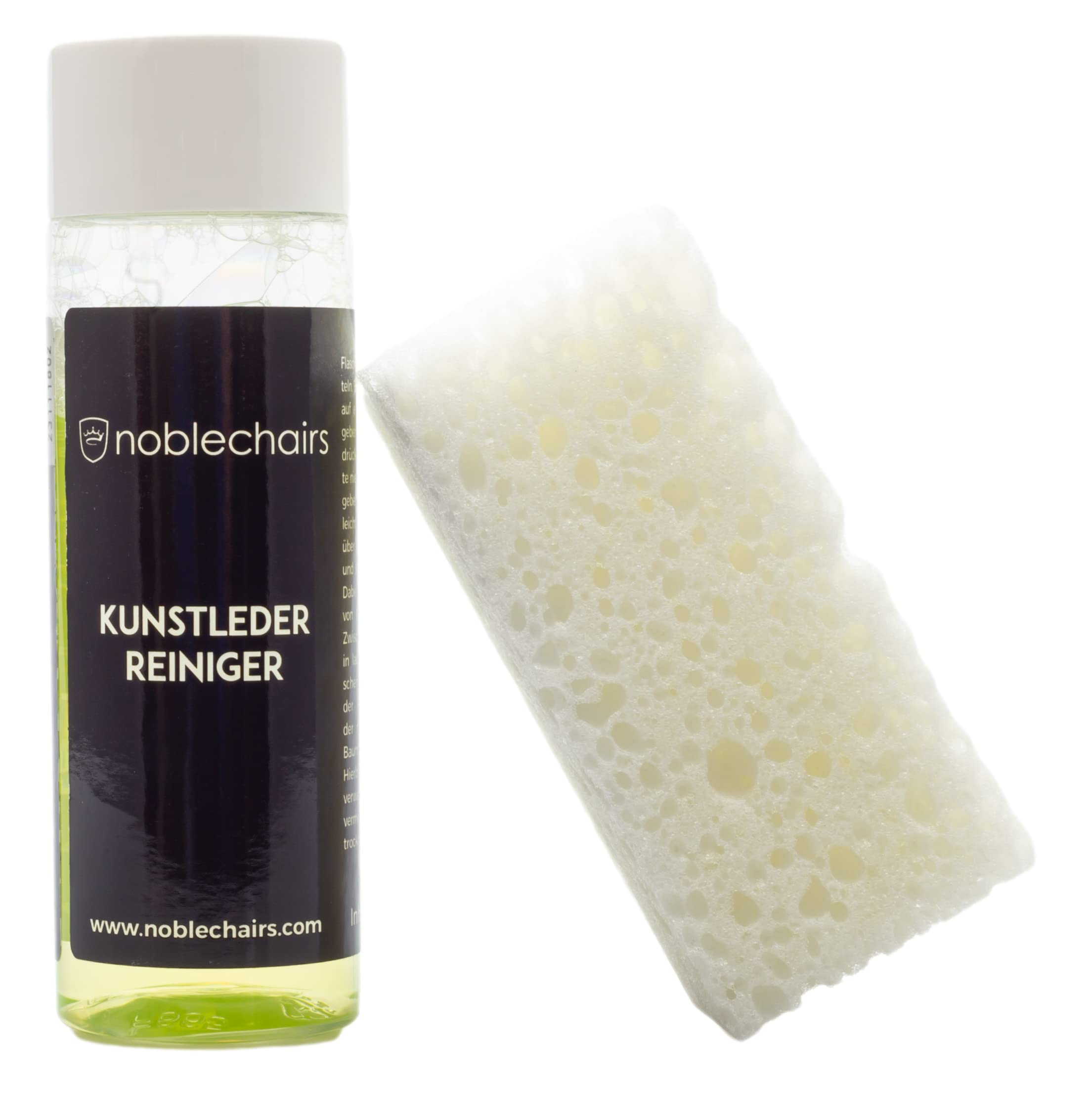 noblechairs Cleaning Agent for PU Faux Leather Gaming Chairs & Home Office Chairs - Sponge included - 100ml