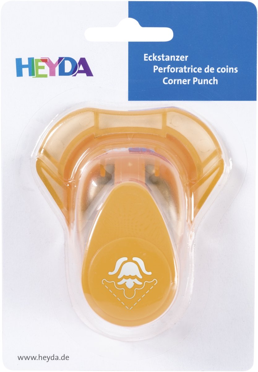 Heyda 203687572 Decorative Corner Punch Design Size Approx. 2.5 cm Pattern: Tulip Orange