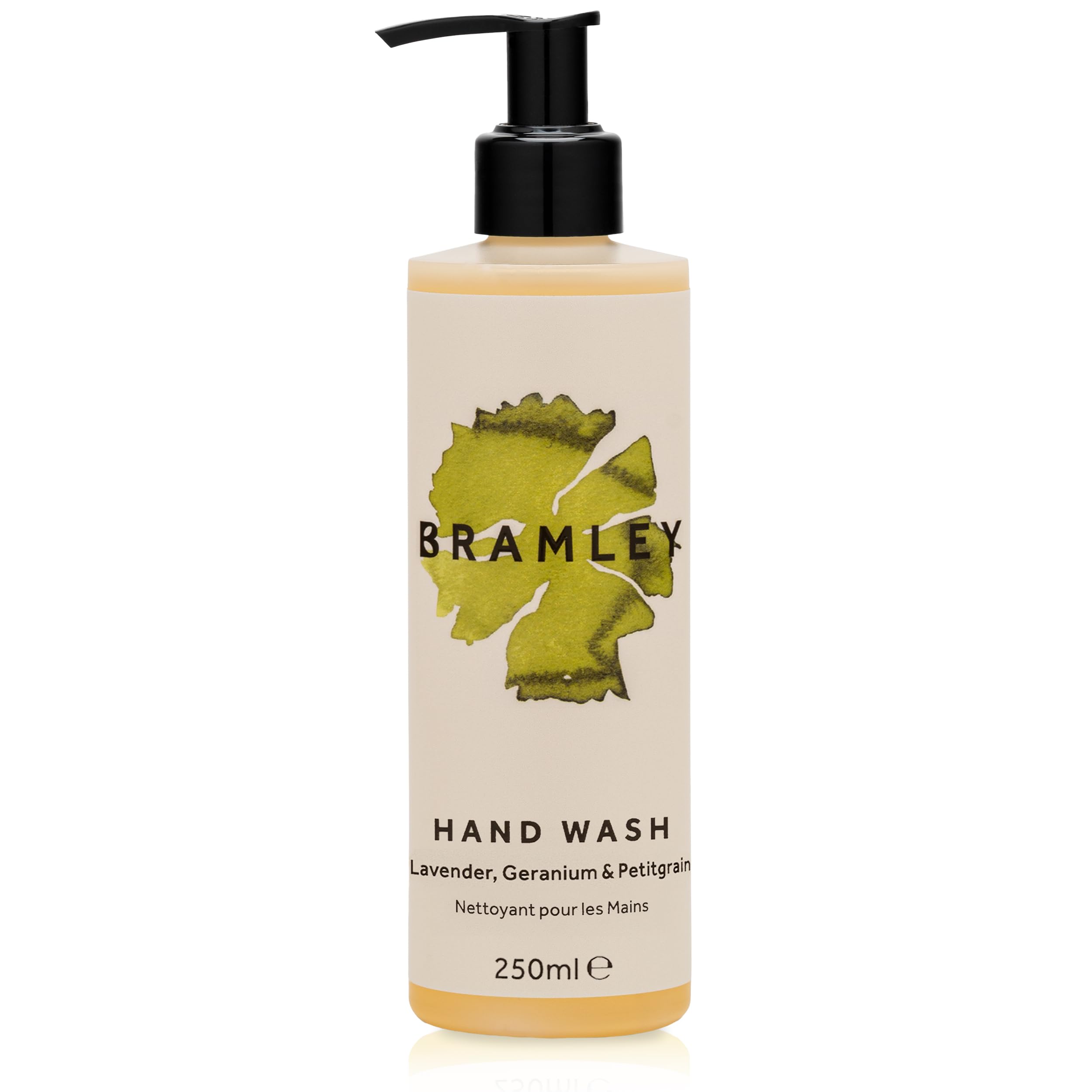 Bramley Hand Wash 250ml - Antibacterial Natural Liquid Hand Soap with Lavender, Geranium & Petitgrain Essential Oils - Vegan & Cruelty Free, Spa-Fresh Everyday Clean