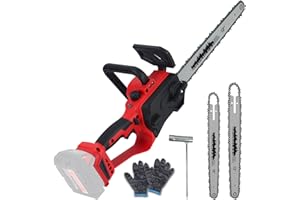 Cordless Chainsaw 12Inch Compatible with Milwaukee M18 Battery, Brushless 12-Inch &10Inch Chainsaw with Auto Oiler, Handheld 