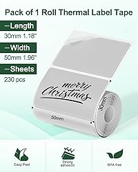 [230 pcs] Phomemo Transparent Thermal Label Paper
