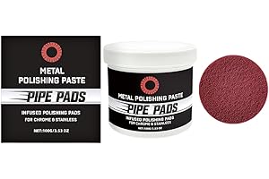 Metal Polish Paste | Scratch Cleaner Remover | Pipe Infused Polishing Pads | for Removes Oxidation Discoloration Brass Stacks