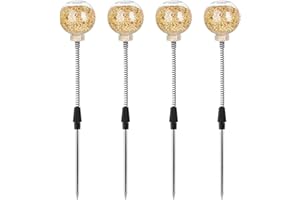 Kalekey 4 Pack Chicken Feeding Toy, Chicken Enrichment Toys with Spring and Ground Stake, Chick Treat Dispenser Peck for Hens Poultry Duck Birds Parrot Cat