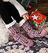 EBMORE Women Slipper Fuzzy Socks Fluffy Cozy Cabin Warm Winter Soft Thick Comfy Fleece Christmas Anti Slip Home Stocking Stuffer(Light Purple)